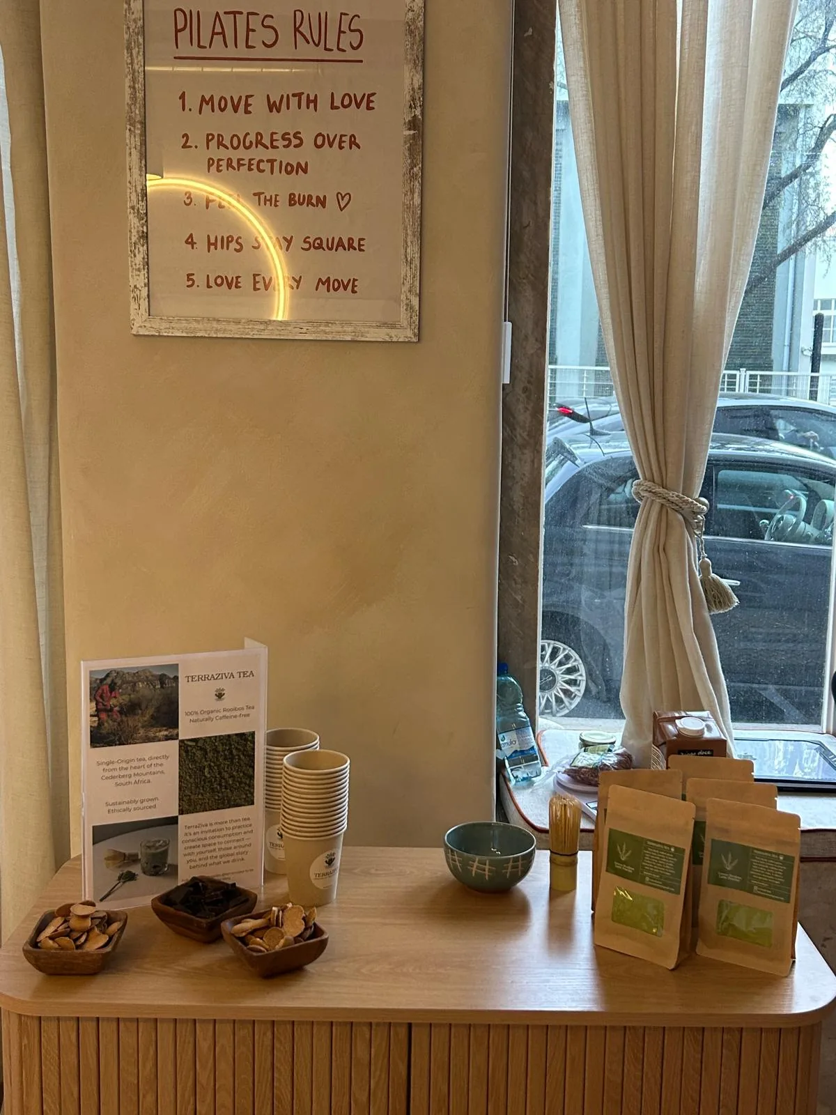 Pop-up at a pilates studio